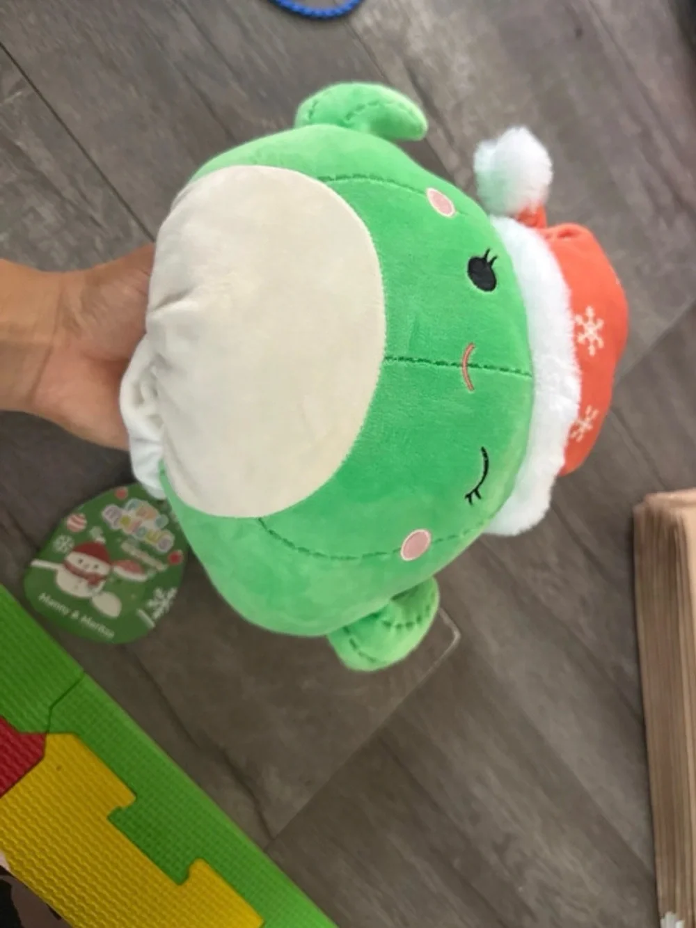 Squishmallows Plush Snowman Hat in Red and White